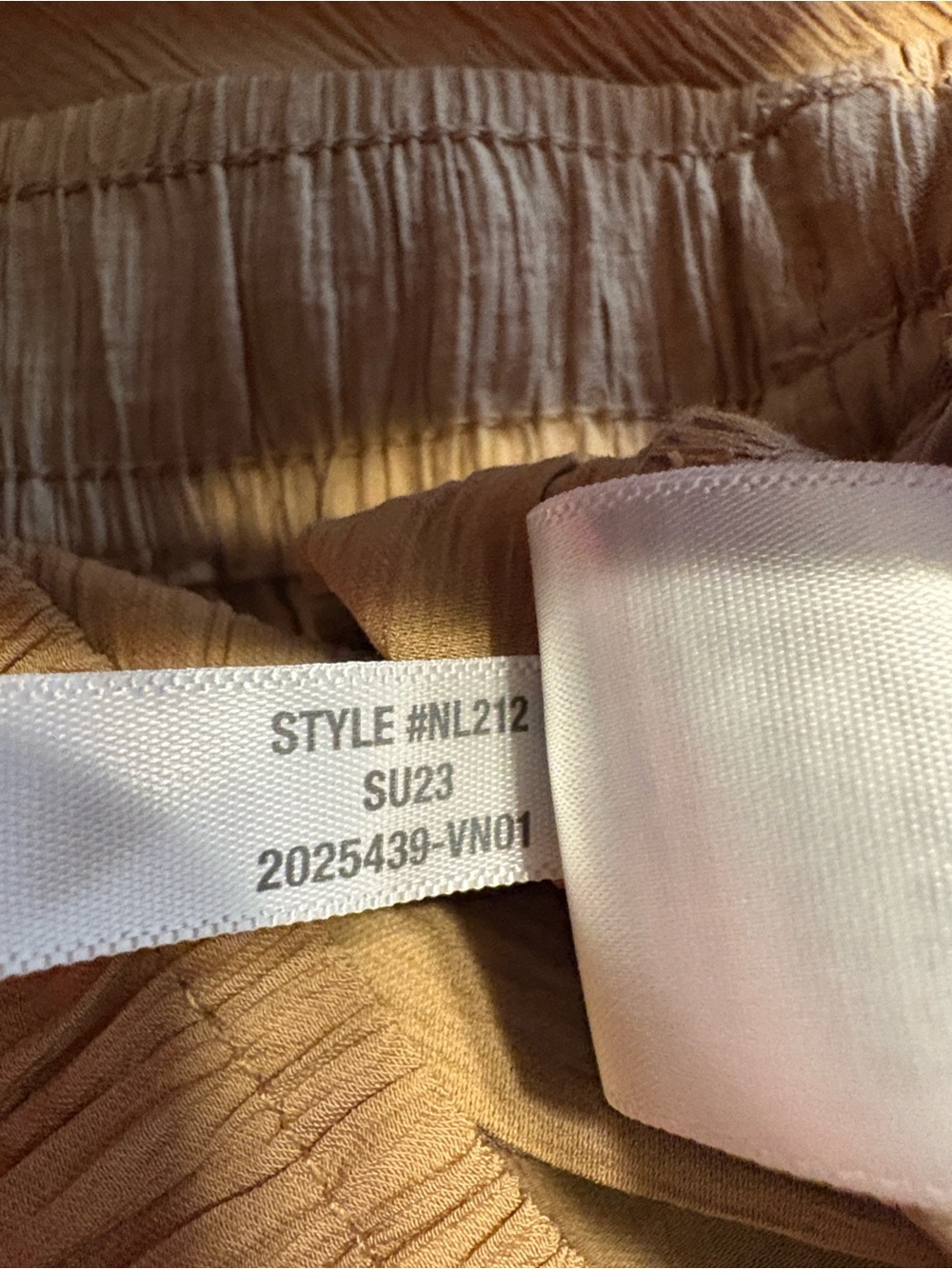 Madewell Crinkled Crepe Straight Leg Crop Pants Size M Khaki Pull On Summer NWT - Picture 7 of 8